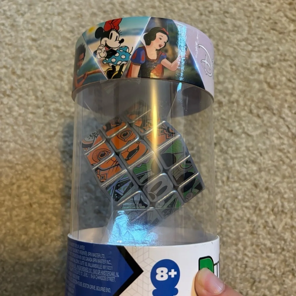 Disney 100th Anniversary Rubik's Cube - Silver NEW Snow White Woody Mickey Elsa